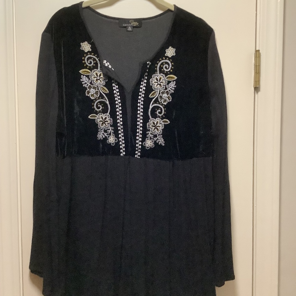 Black Embroidered Tunic